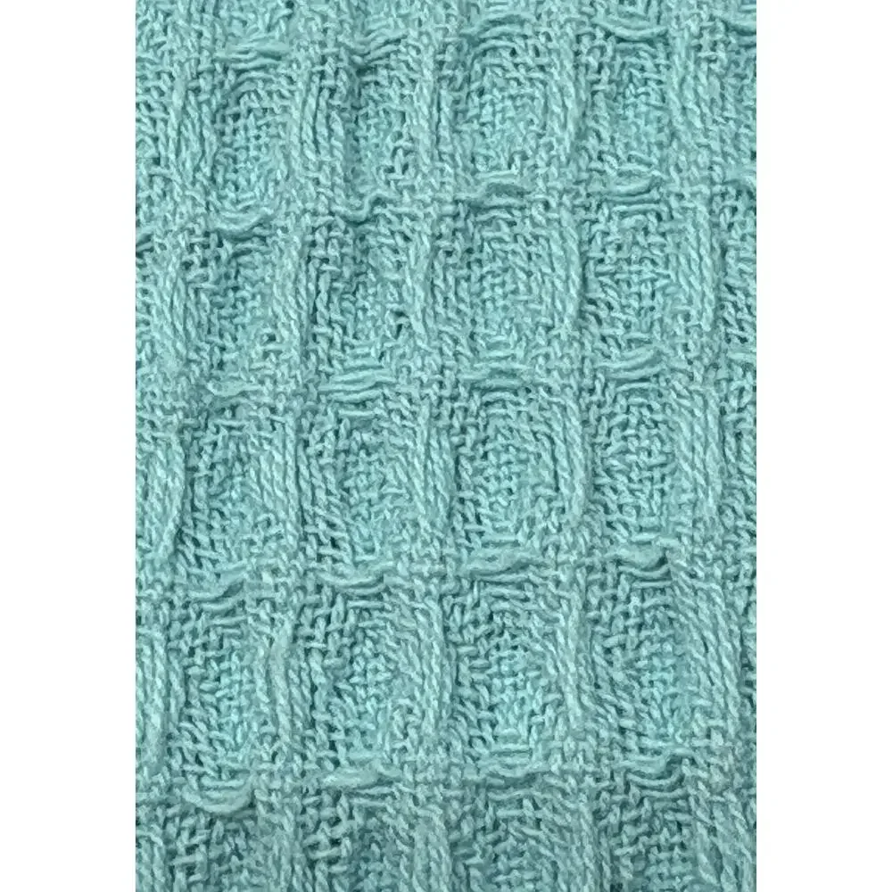 April Cornell WILDFLOWERS Turquoise Aqua Kitchen Dish Tea Towels Set Of 3 Bright